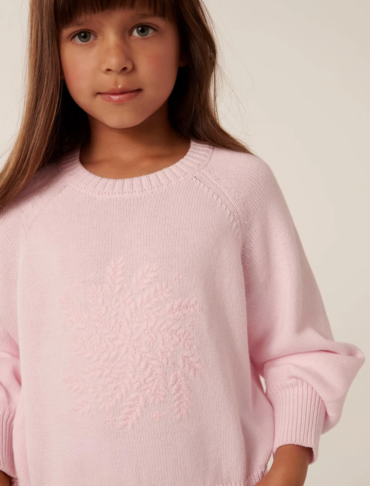 Gwen Girls Embroidery Crew Top
