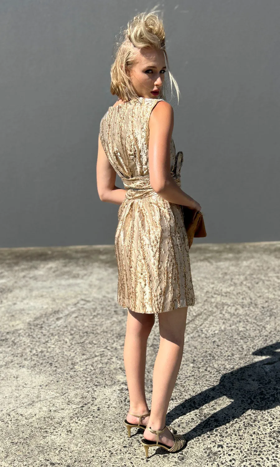 hoss Babette Silk Dress -  Dark Gold Dramatic