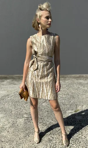 hoss Babette Silk Dress -  Dark Gold Dramatic
