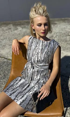 hoss Babette Silk Dress -  Gunmetal