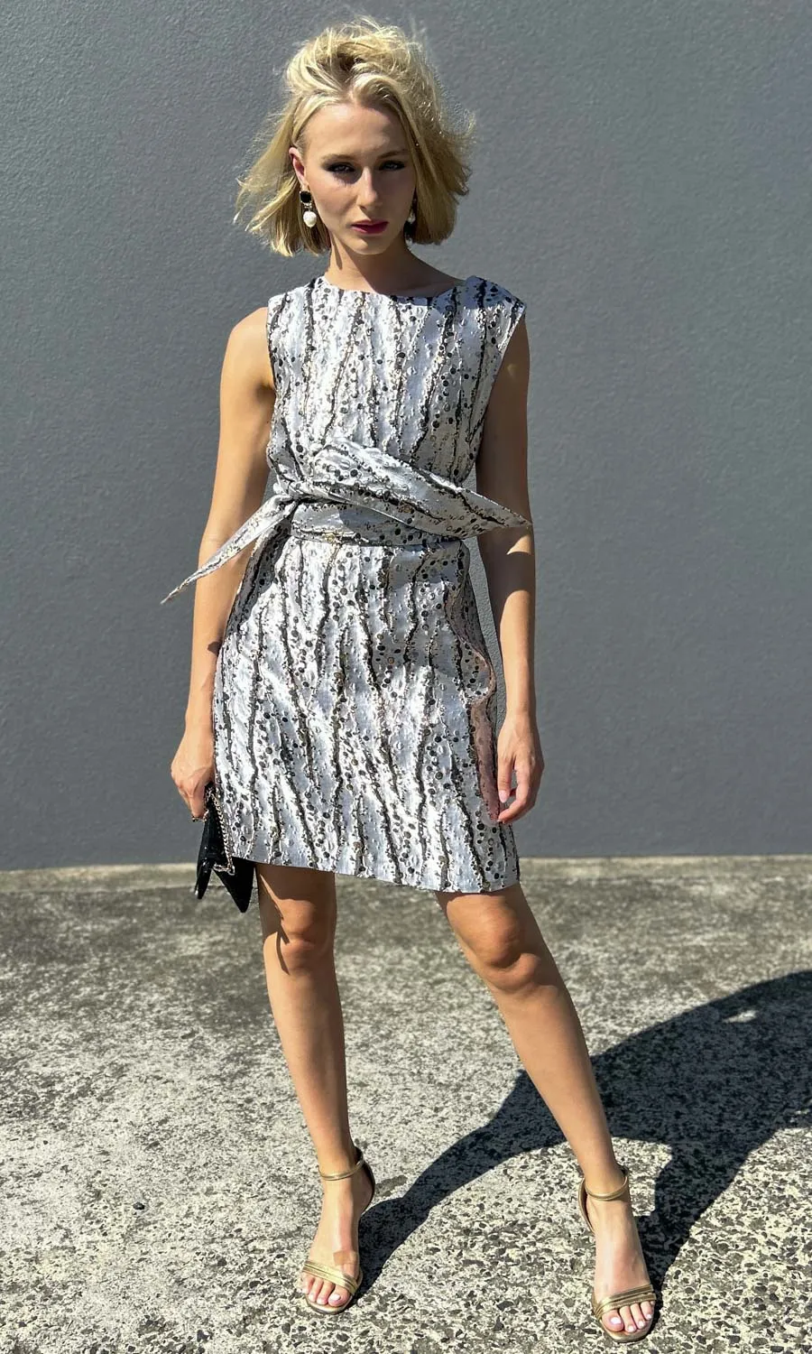 hoss Babette Silk Dress -  Gunmetal