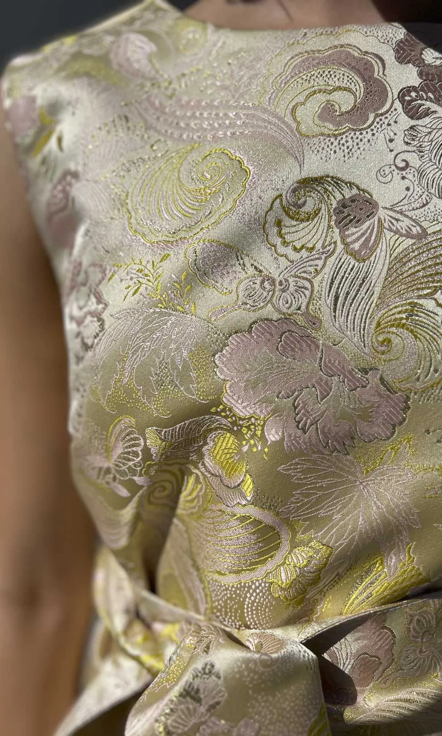 hoss Babette Silk Dress -  Pale golds/yellow