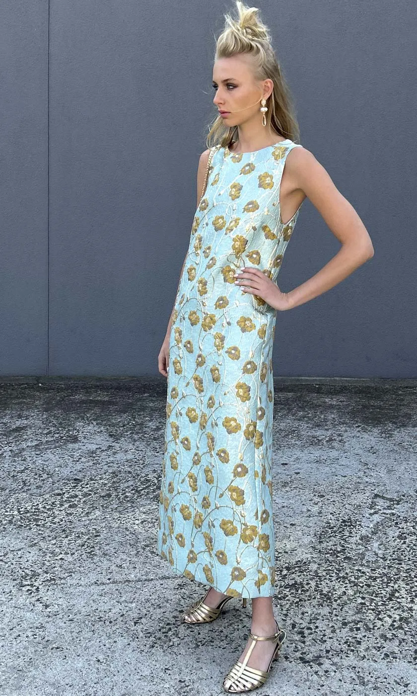 HOSS Eloise Chelsea Blue/Gold Maxi