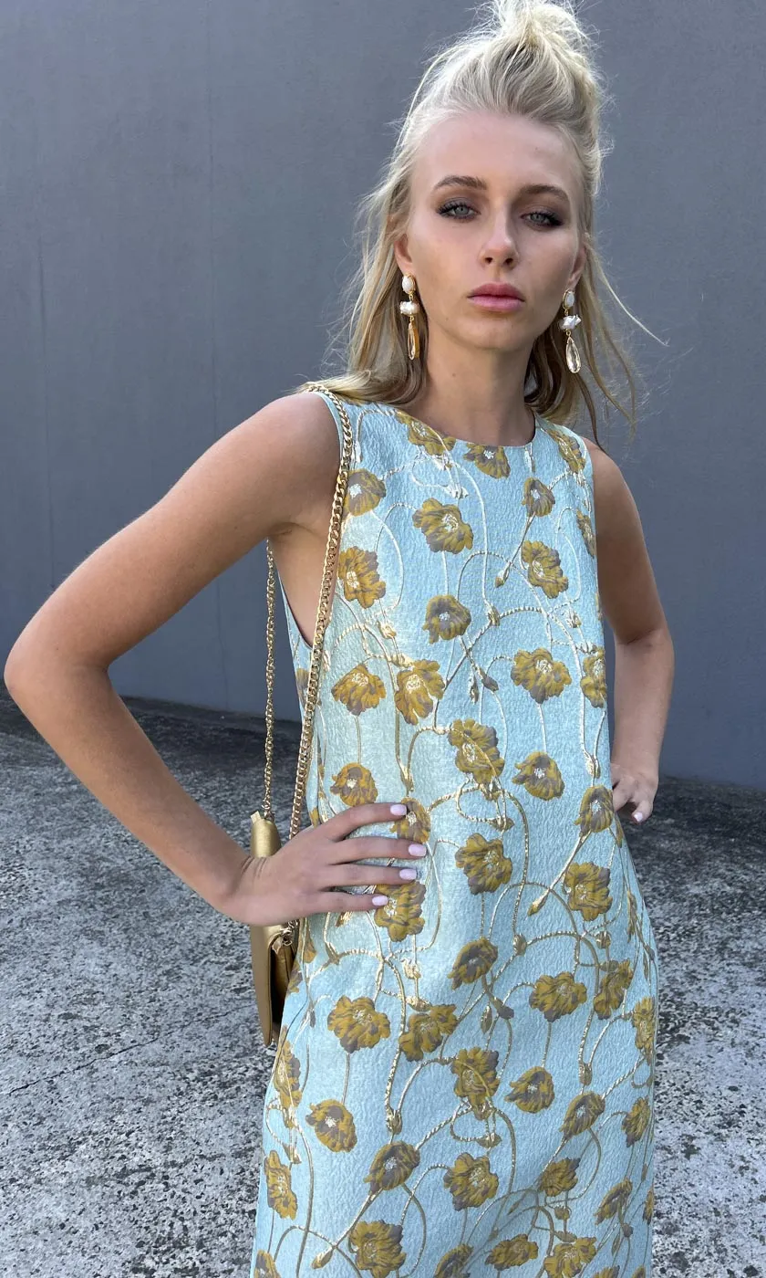 HOSS Eloise Chelsea Blue/Gold Maxi