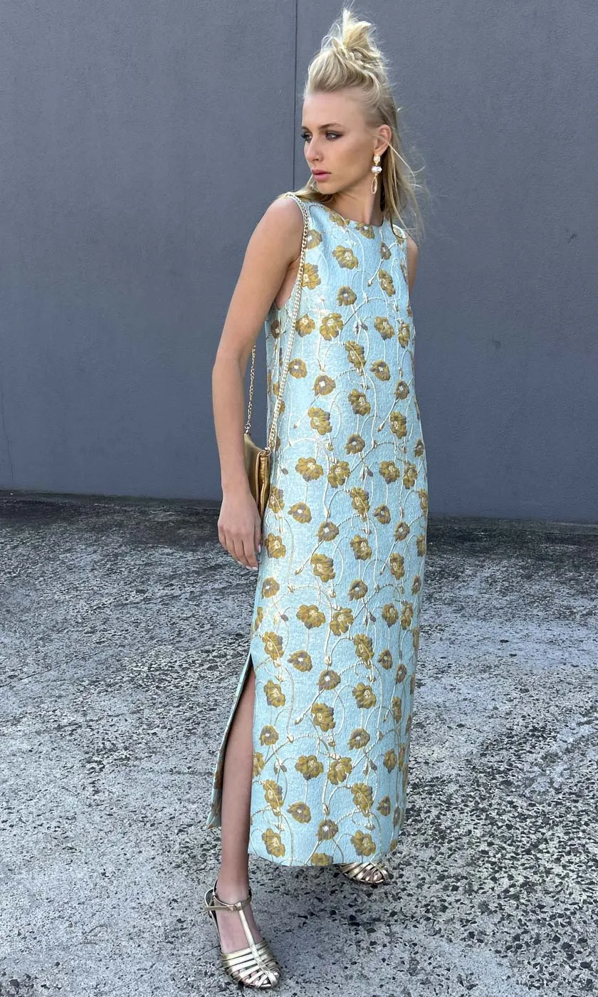 HOSS Eloise Chelsea Blue/Gold Maxi