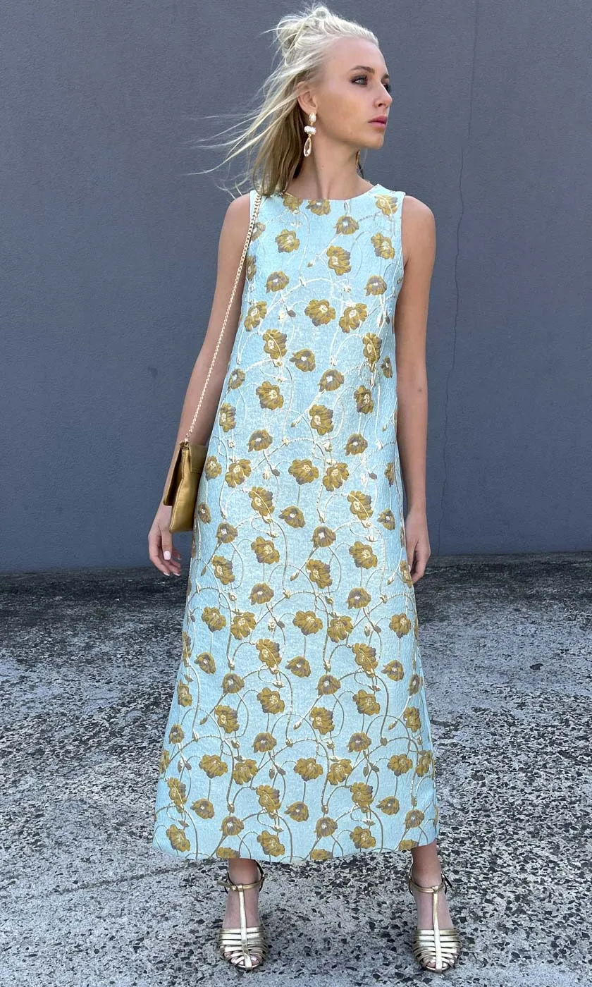 HOSS Eloise Chelsea Blue/Gold Maxi
