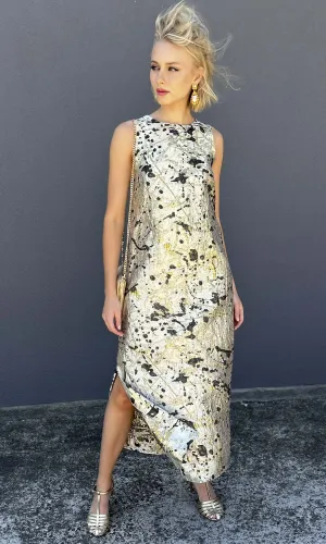 HOSS Eloise Dramatic Gold / Black Maxi