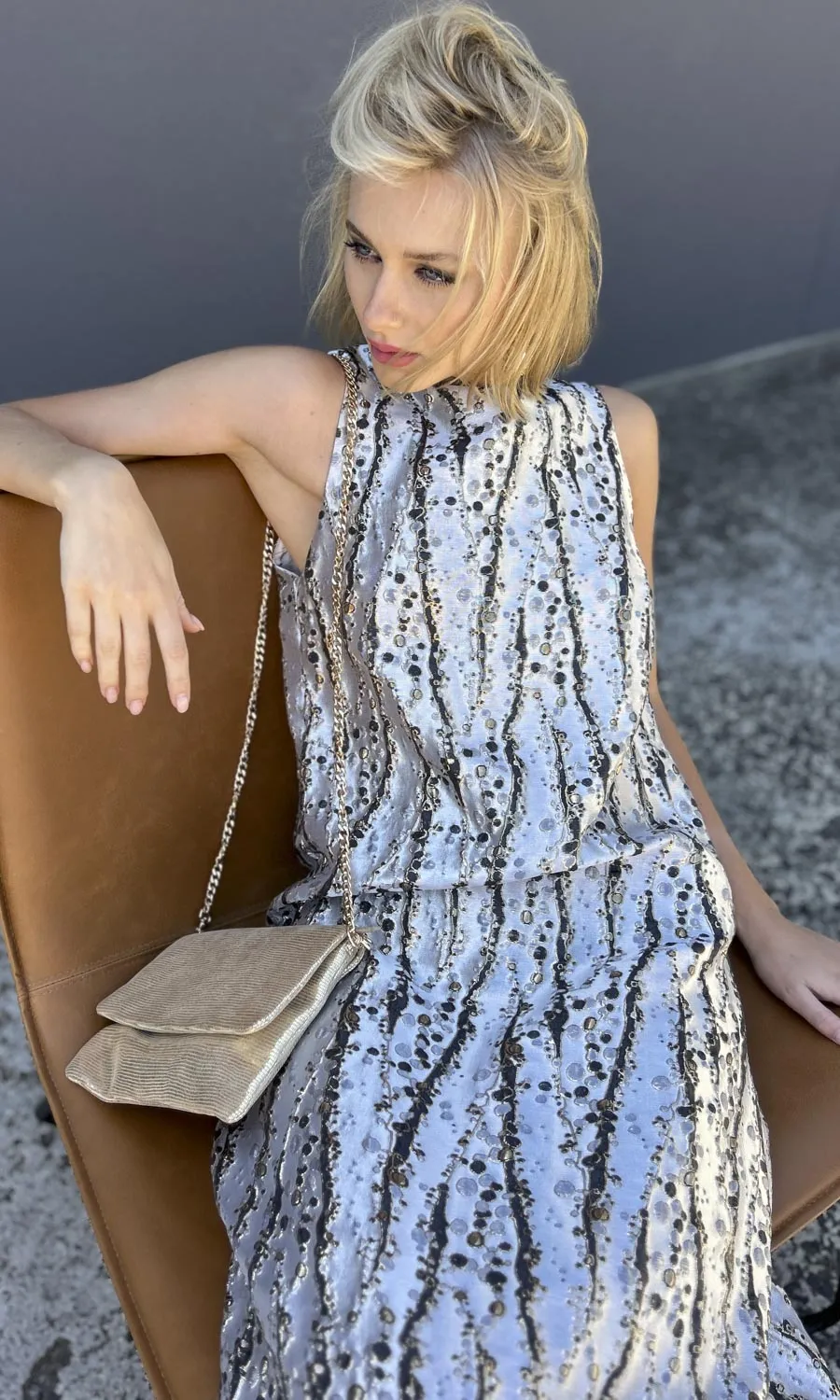 HOSS Eloise  -Gunmetal Maxi