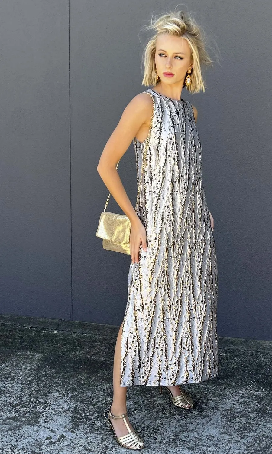HOSS Eloise  -Gunmetal Maxi