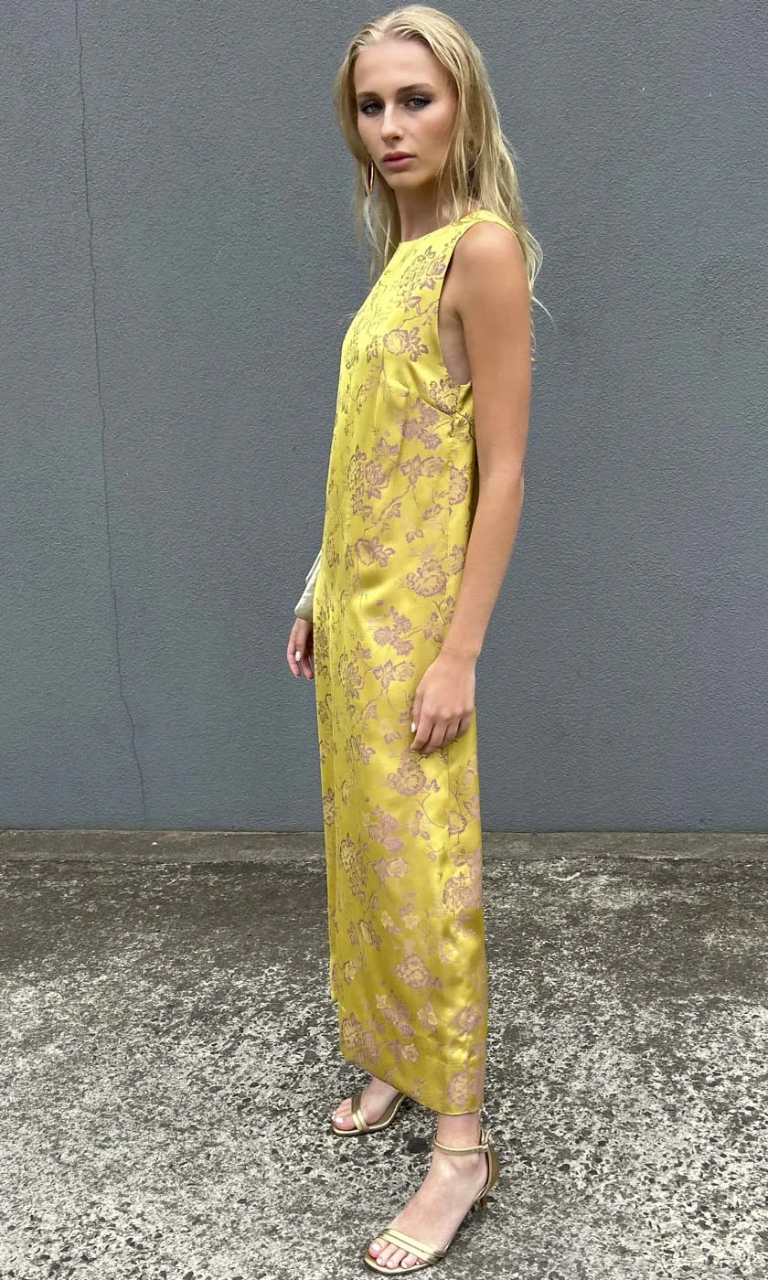 HOSS Maxi Shift Dress - Galliano Gold