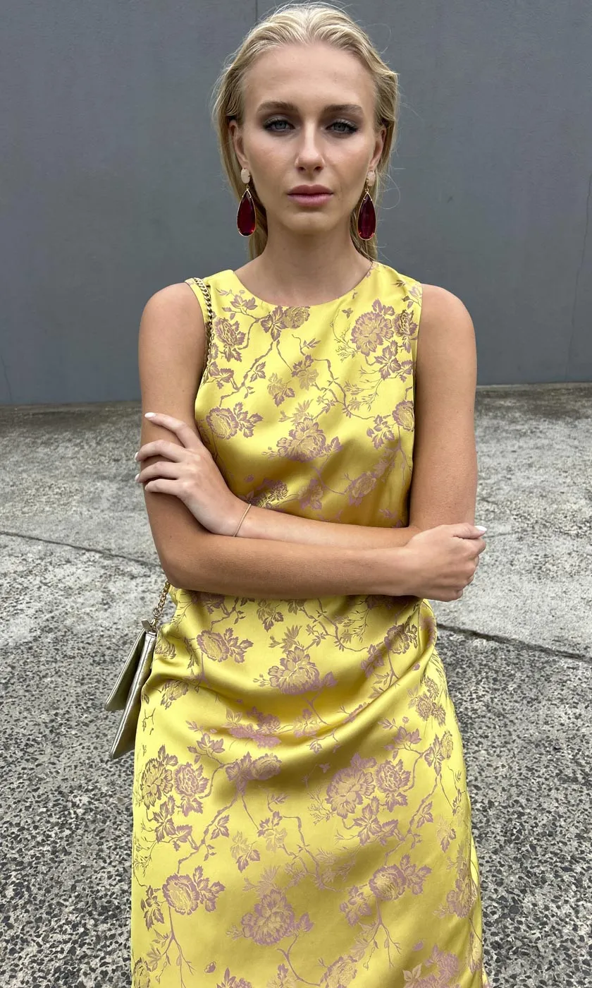 HOSS Maxi Shift Dress - Galliano Gold