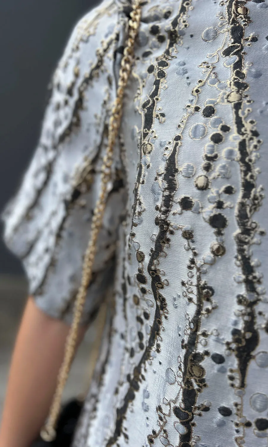 hoss Phillipa Dress - Gun Metal Silk brocade