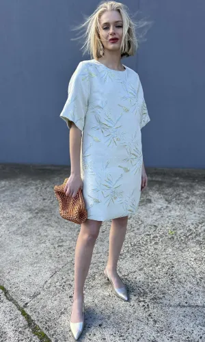 hoss Silk Palest Blue Phillipa Dress