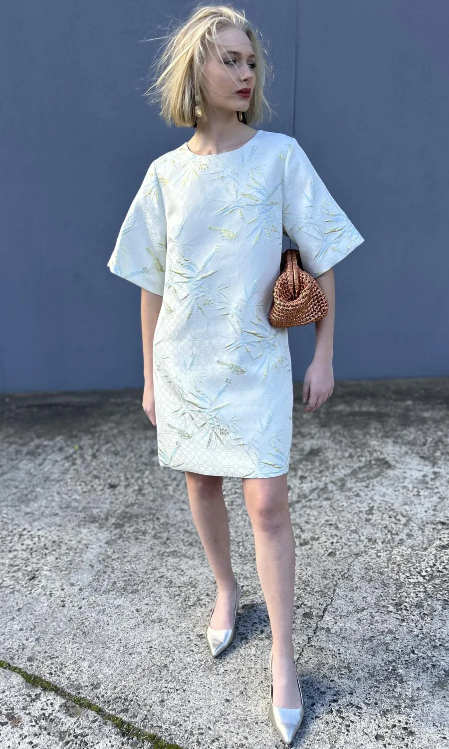 hoss Silk Palest Blue Phillipa Dress