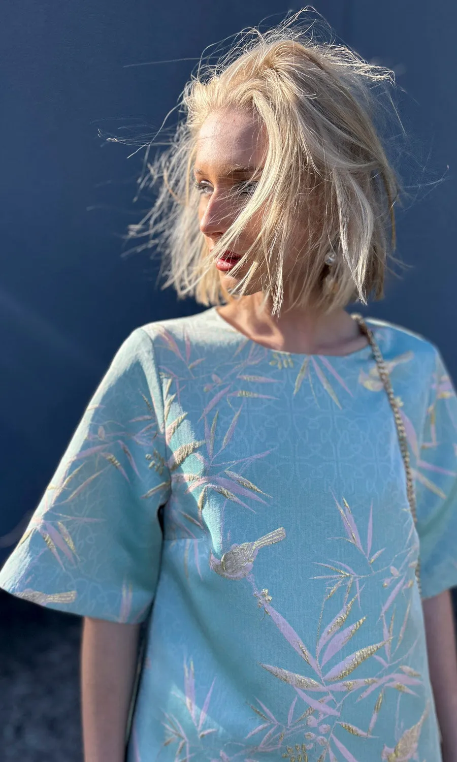 hoss Silk Sky Blue Phillipa Dress