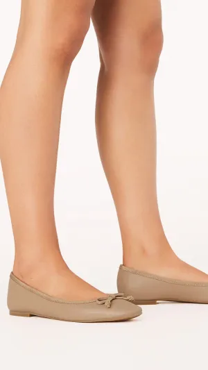Isaiah Ballet Flats - Dark Nude
