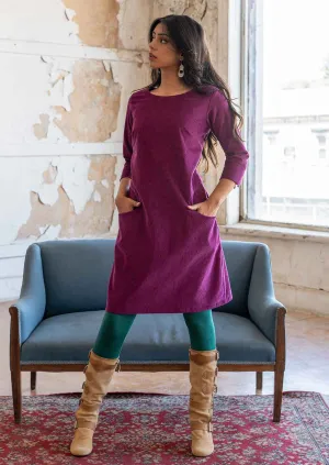 Jamie Corduroy Dress Plum Caspia