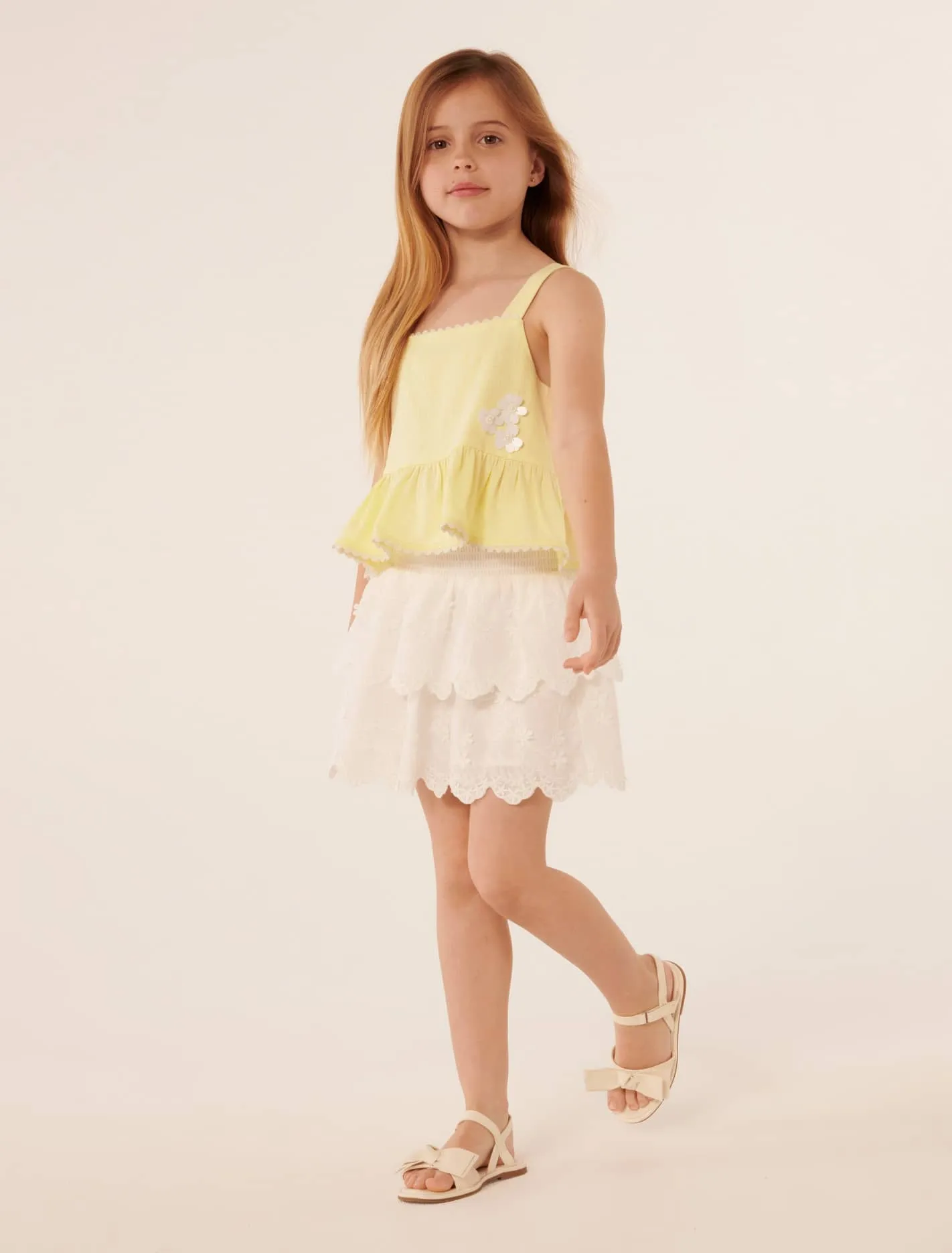 Jasmine Crop Girls Peplum Top