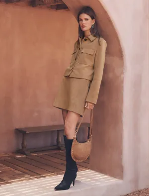 Joslyn Vegan Suede Mini Skirt