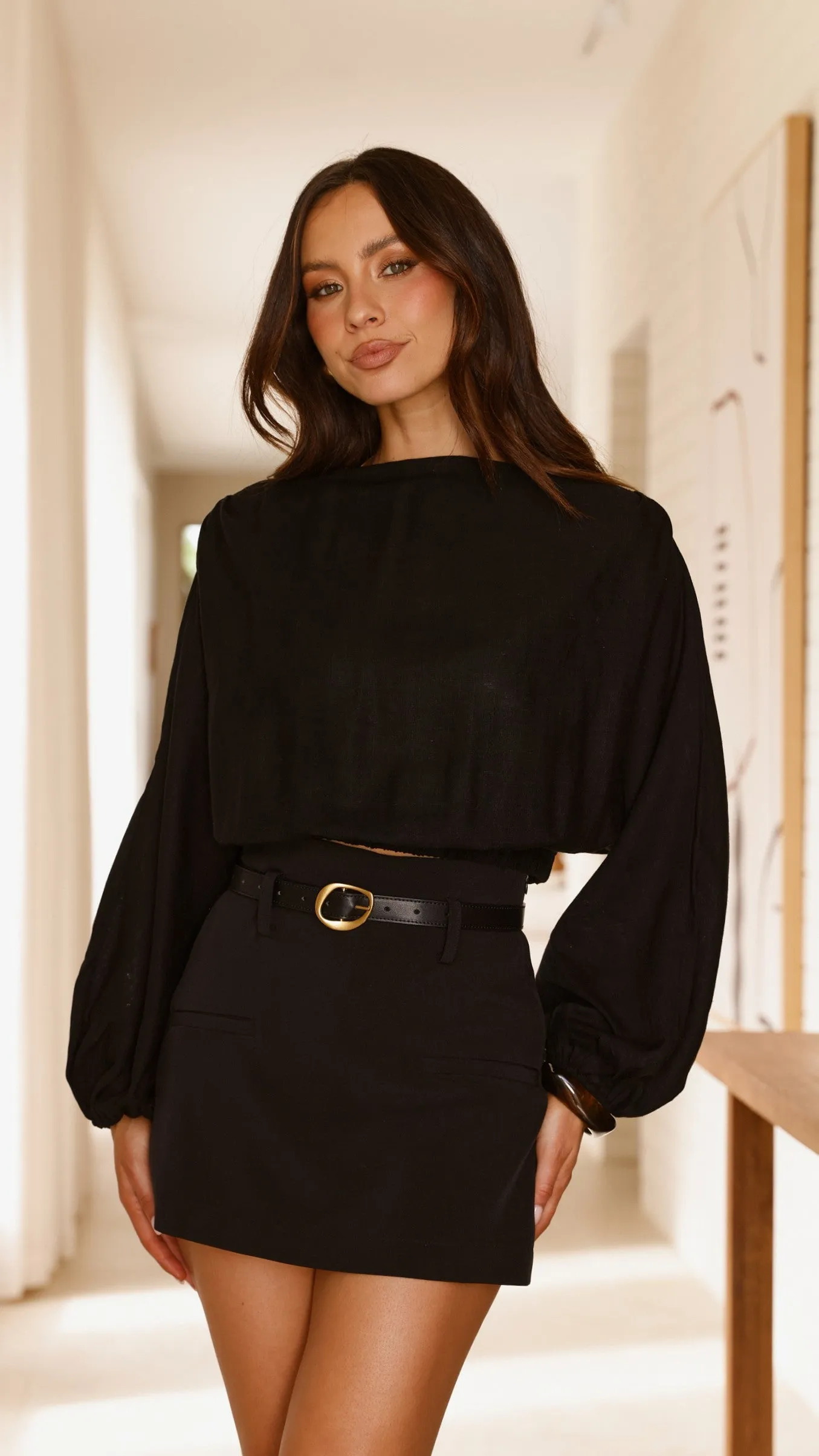 Katara Off Shoulder Top - Black