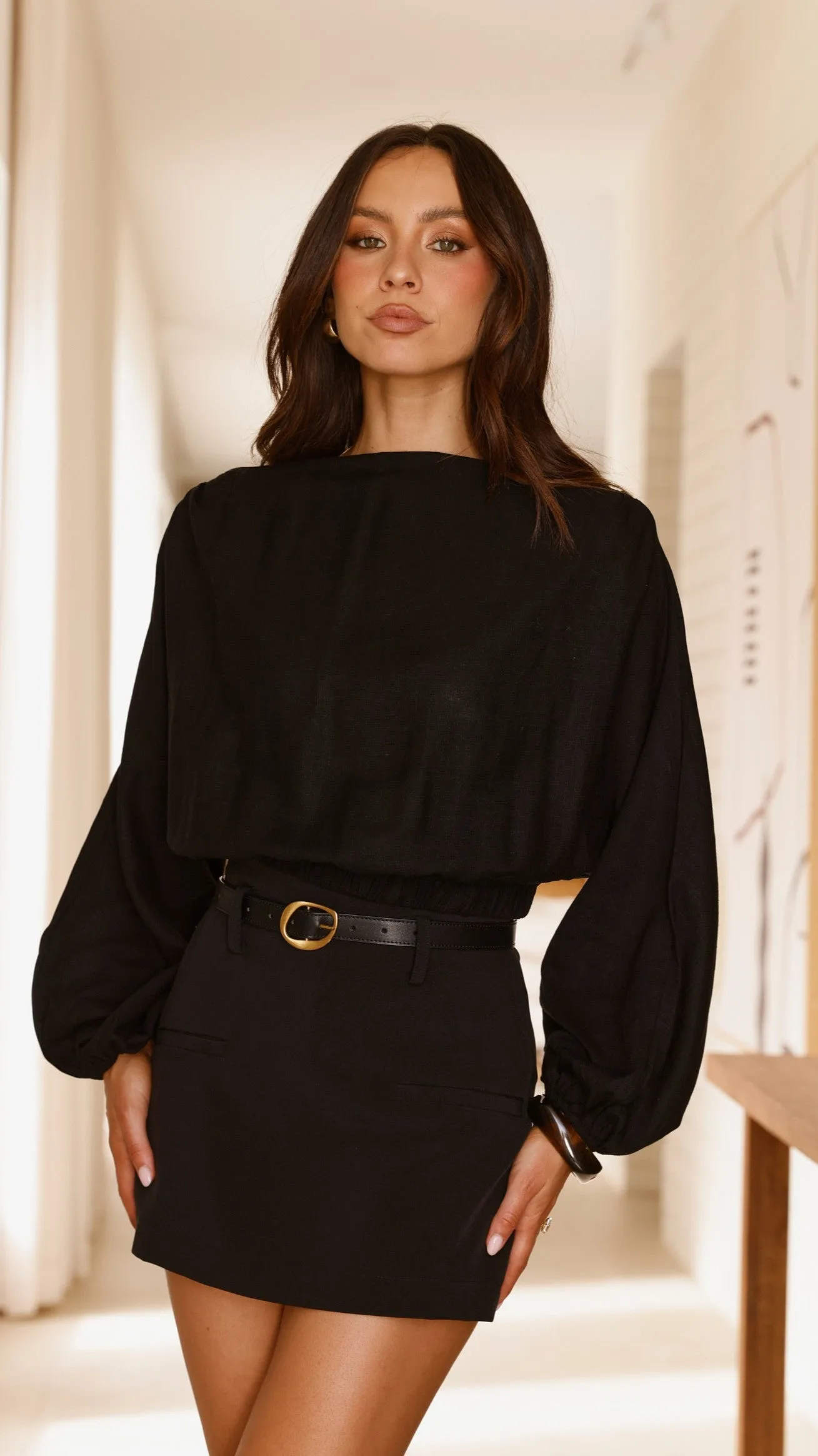 Katara Off Shoulder Top - Black