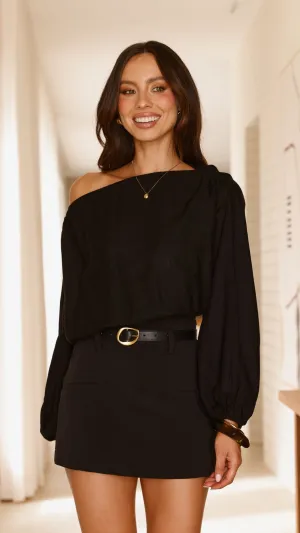 Katara Off Shoulder Top - Black