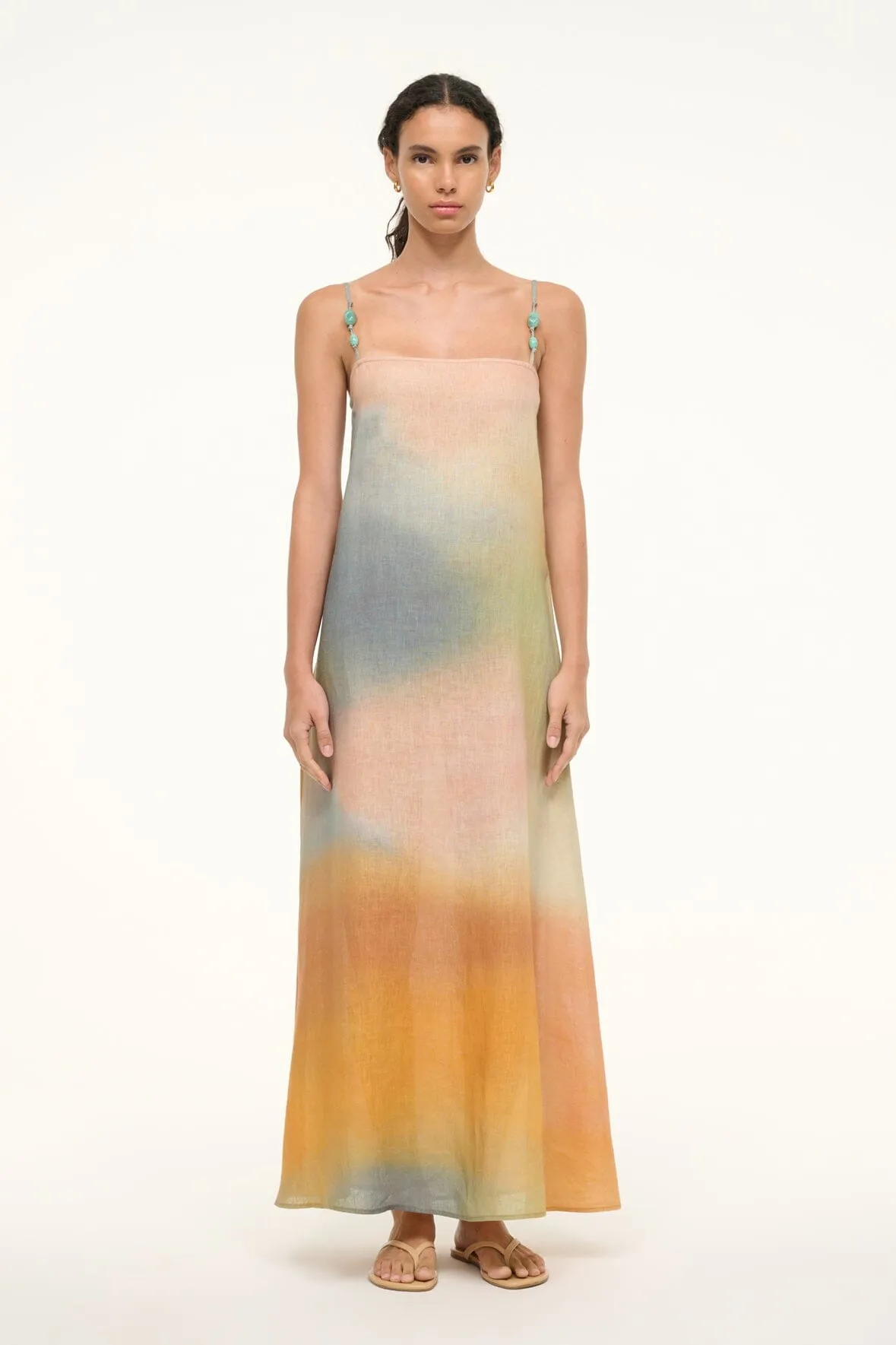 LAURA LINEN DRESS | PASTEL CLOUDS