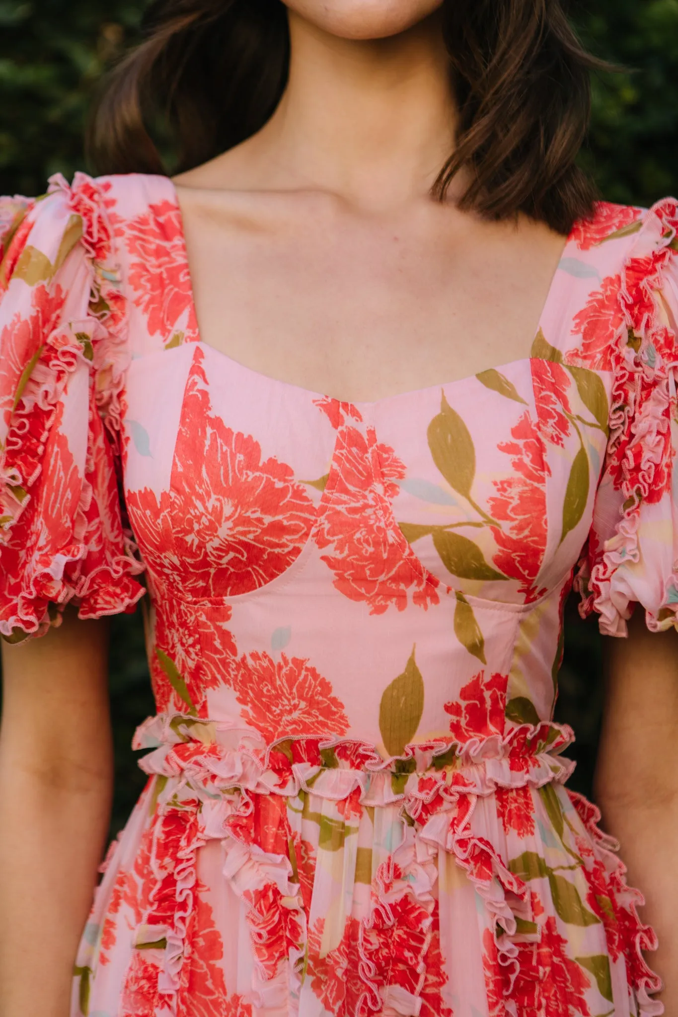 Layla Dress in Pink Floral