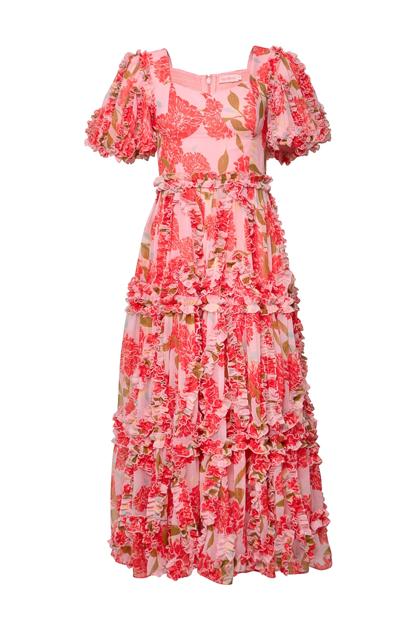 Layla Dress in Pink Floral