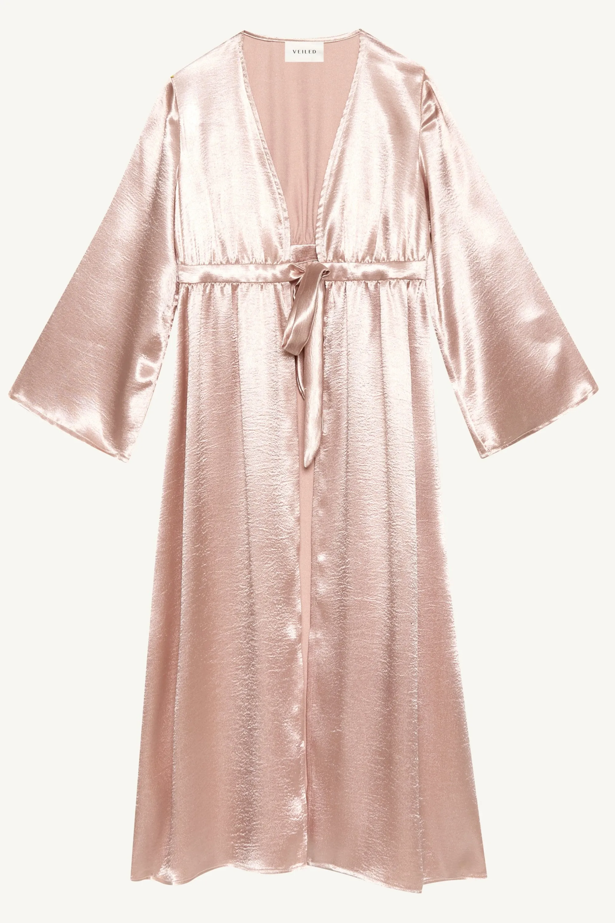 Liana Flare Sleeve Open Abaya - Pink Pearl (Girls)