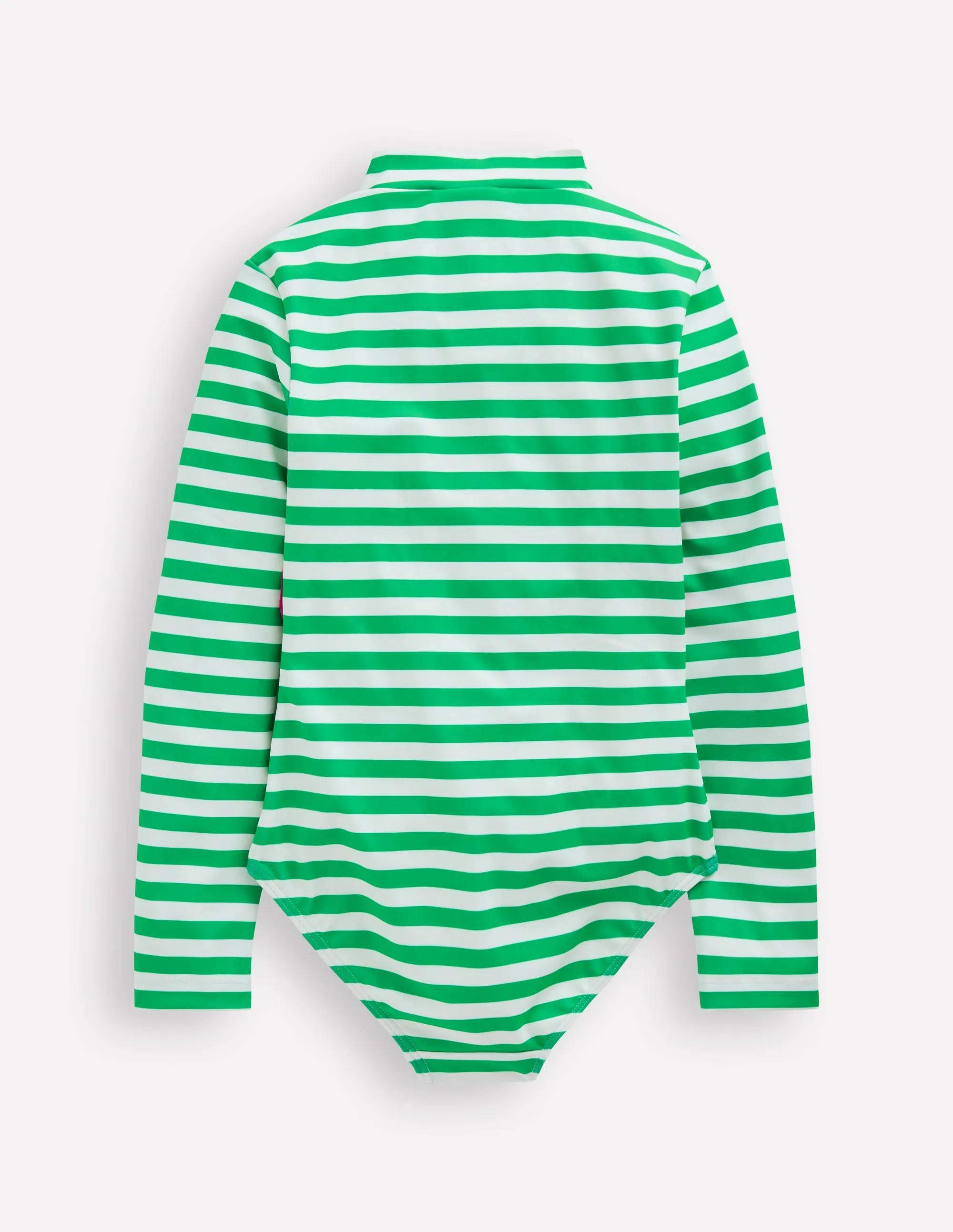 Long-Sleeved Swimsuit-Green Seahorse