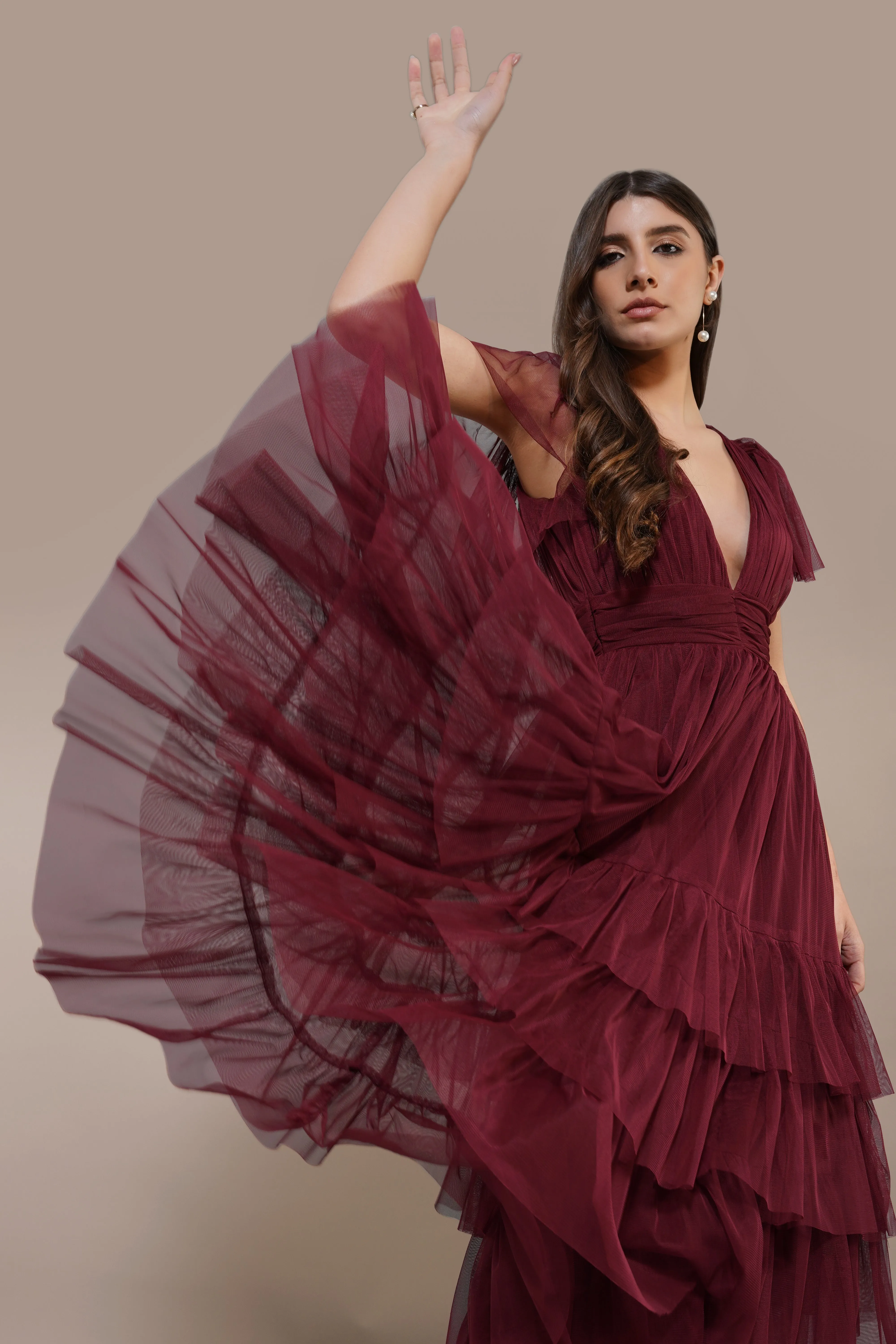 Madison Burgundy Bridesmaid Dress