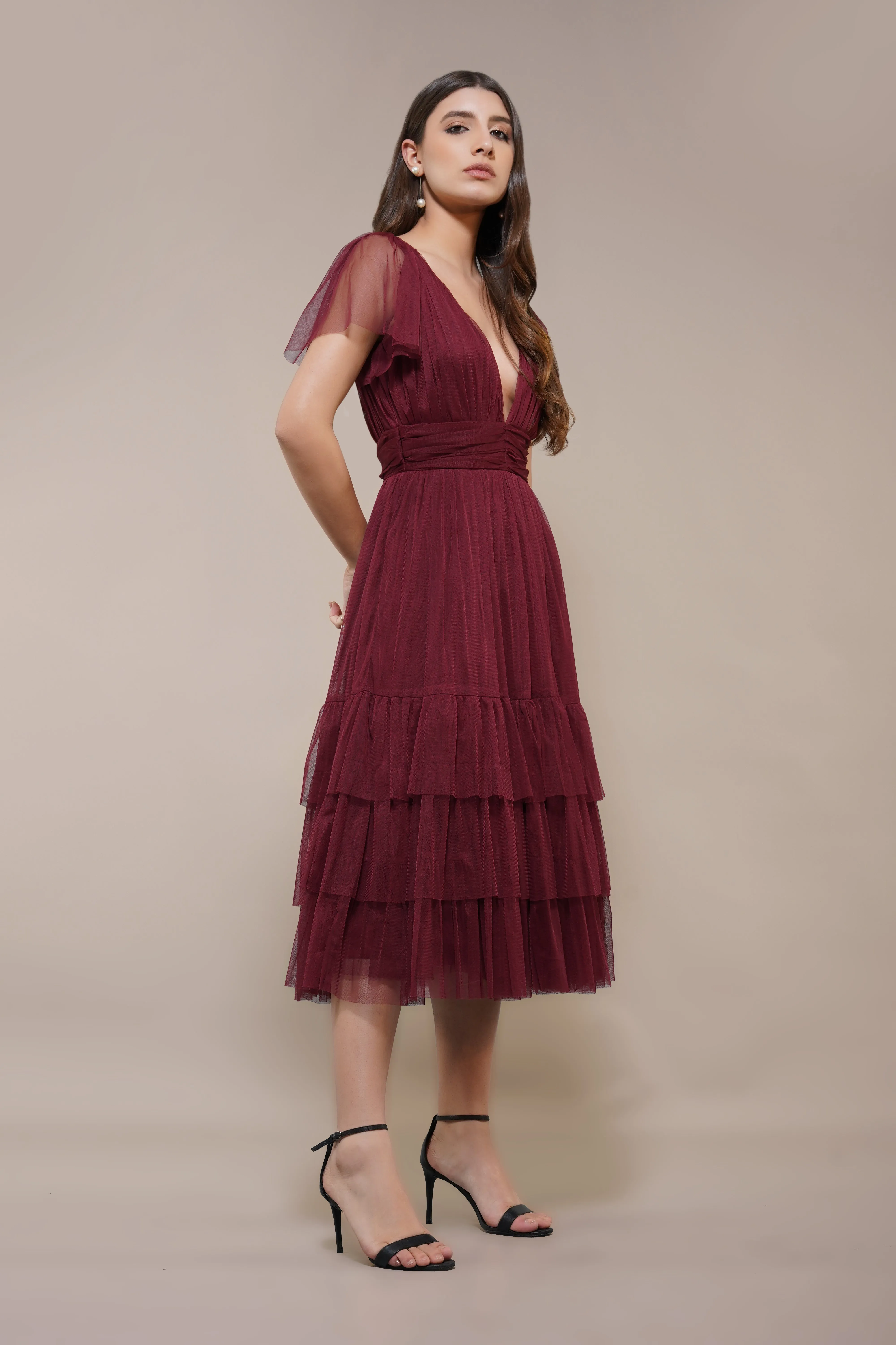 Madison Burgundy Bridesmaid Dress