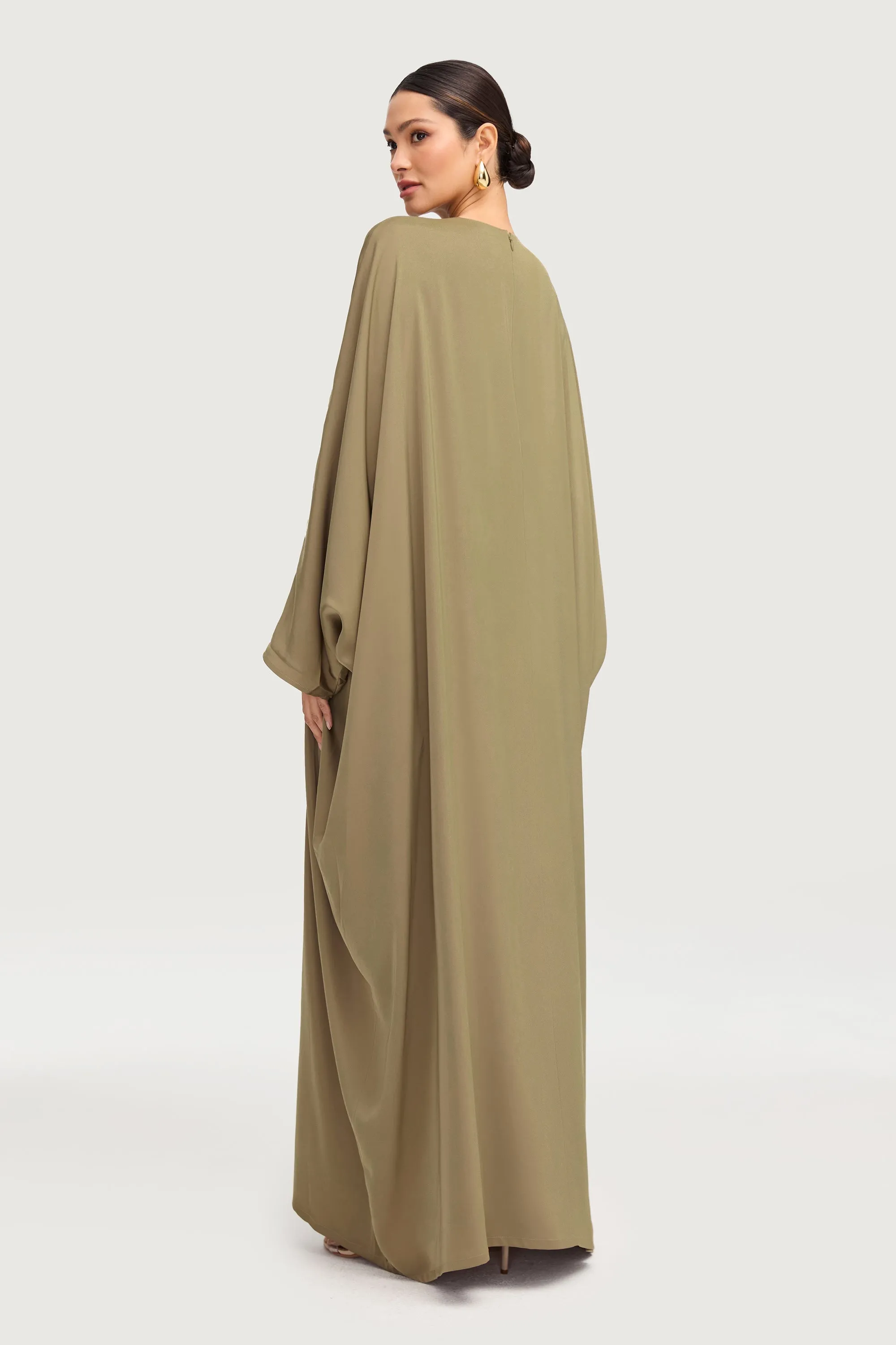 Maha Tie Front Kaftan - Desert Palm