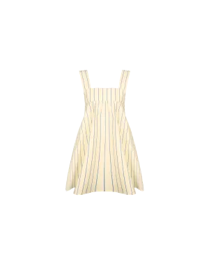 MARGIE TIE MINI DRESS BUTTER NAVY STRIPE