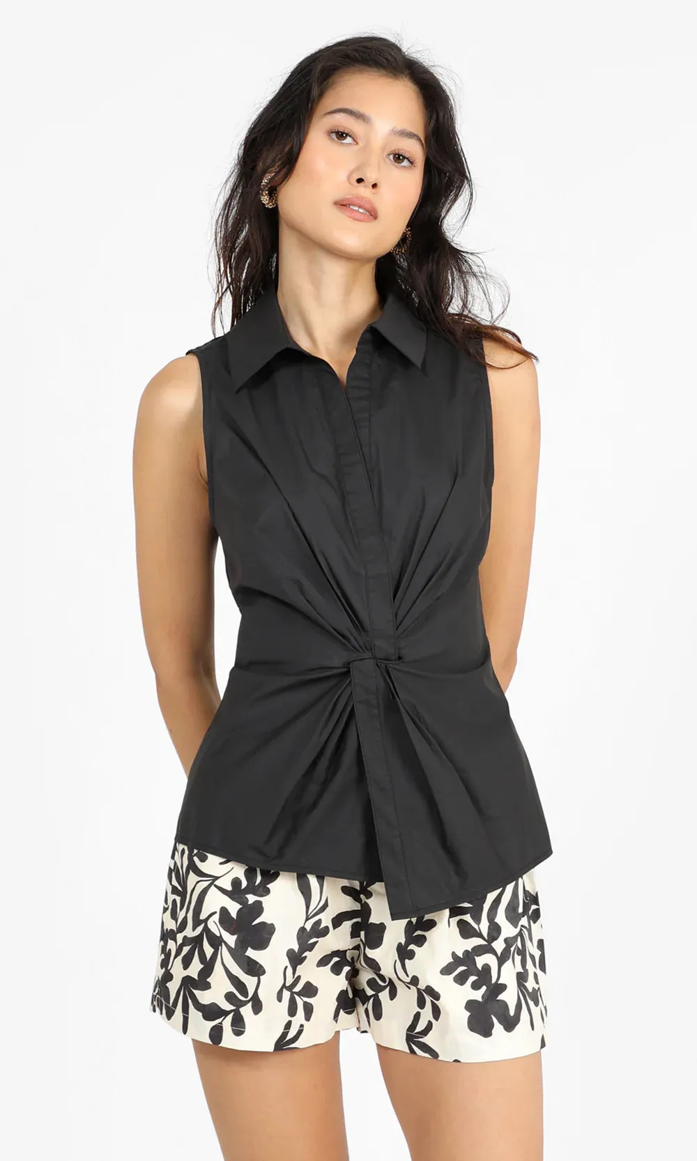 Mary Twist Front Shirt