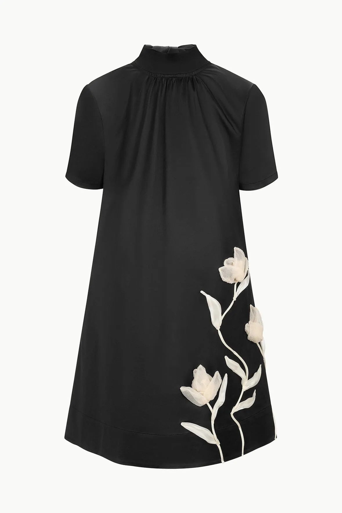 MINI ILANA DRESS | BLACK SATIN