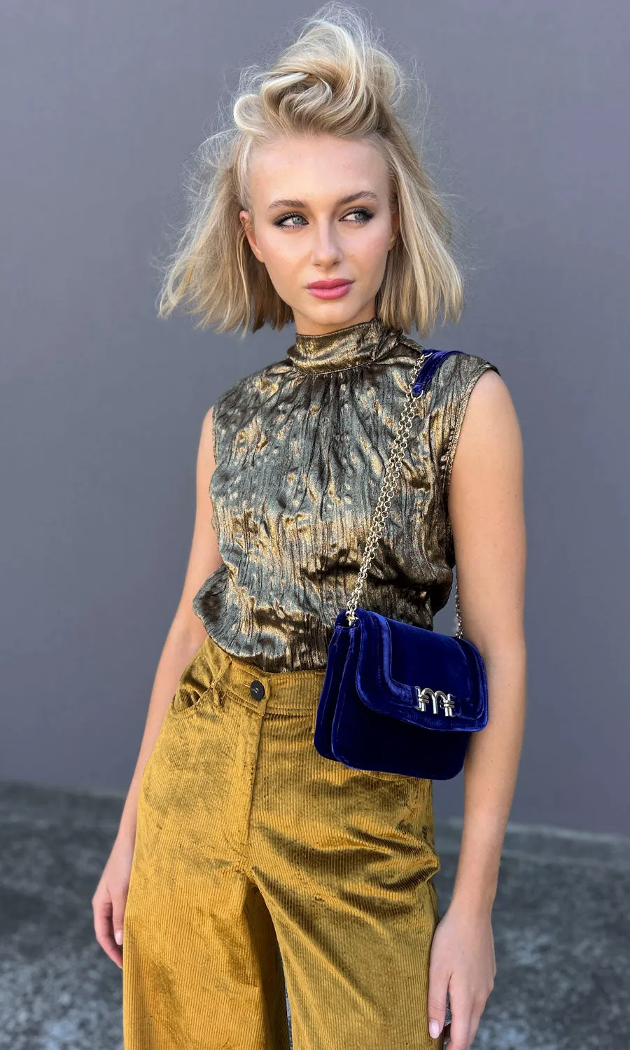 Momoni Mimi Flore Bag - Smooth Velvet Lavender Blue