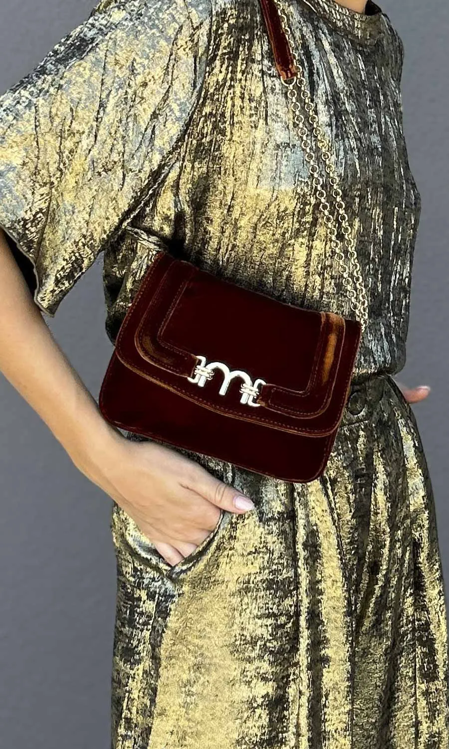 Momoni Mimi Flore Bag - Smooth Velvet Rust