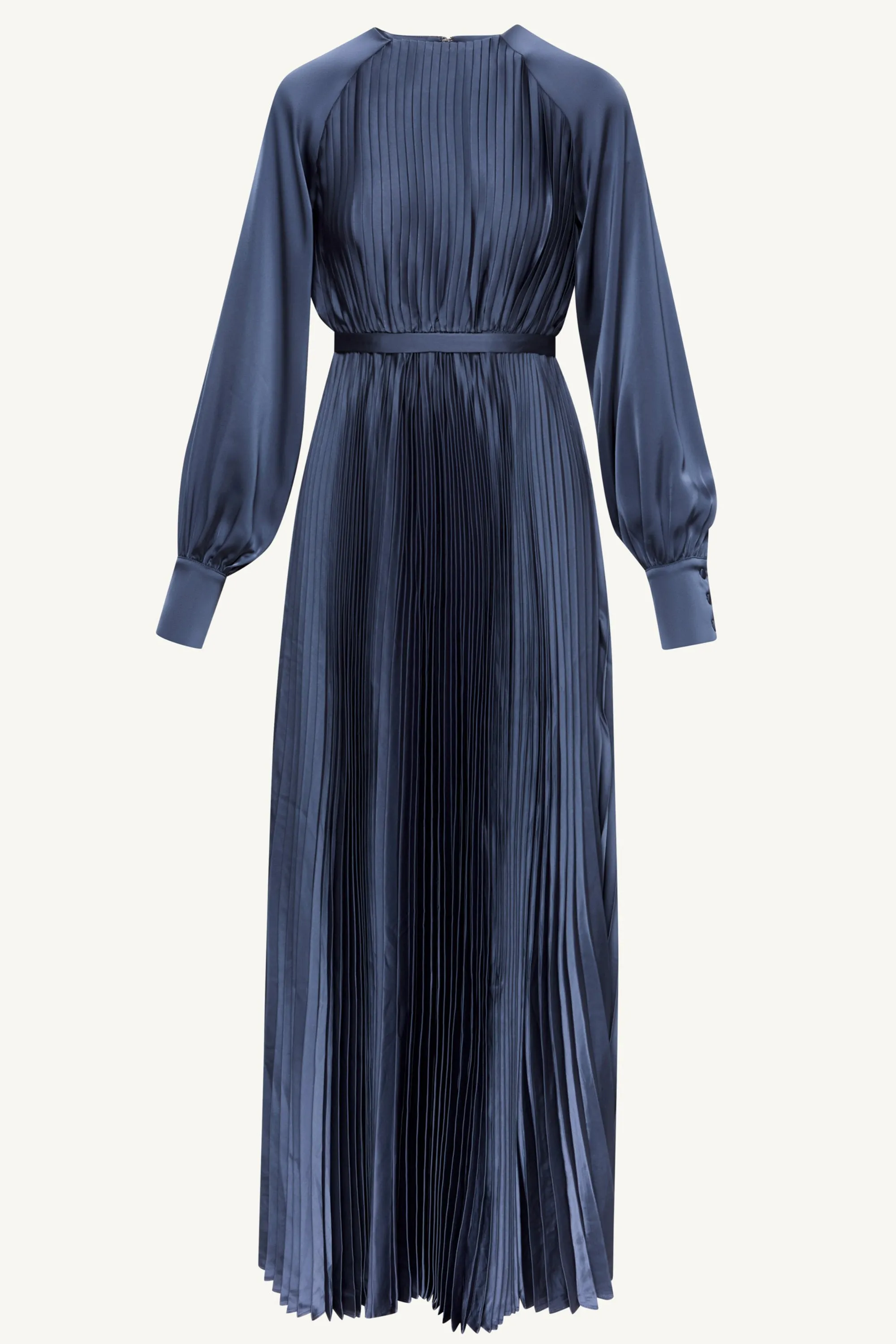 Nadira Satin Pleated Maxi Dress - Dusk