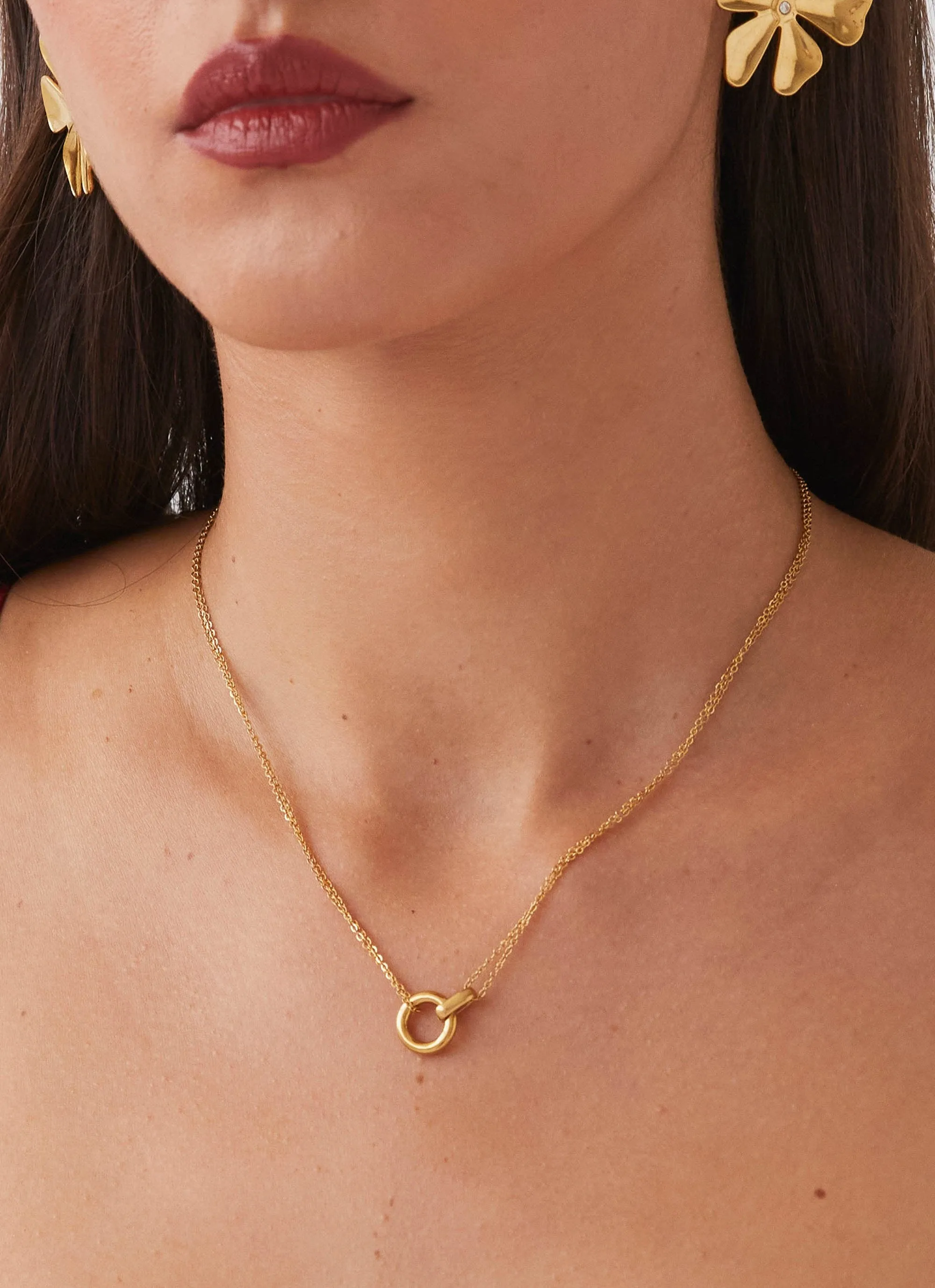 Nya Hoop Necklace - Gold