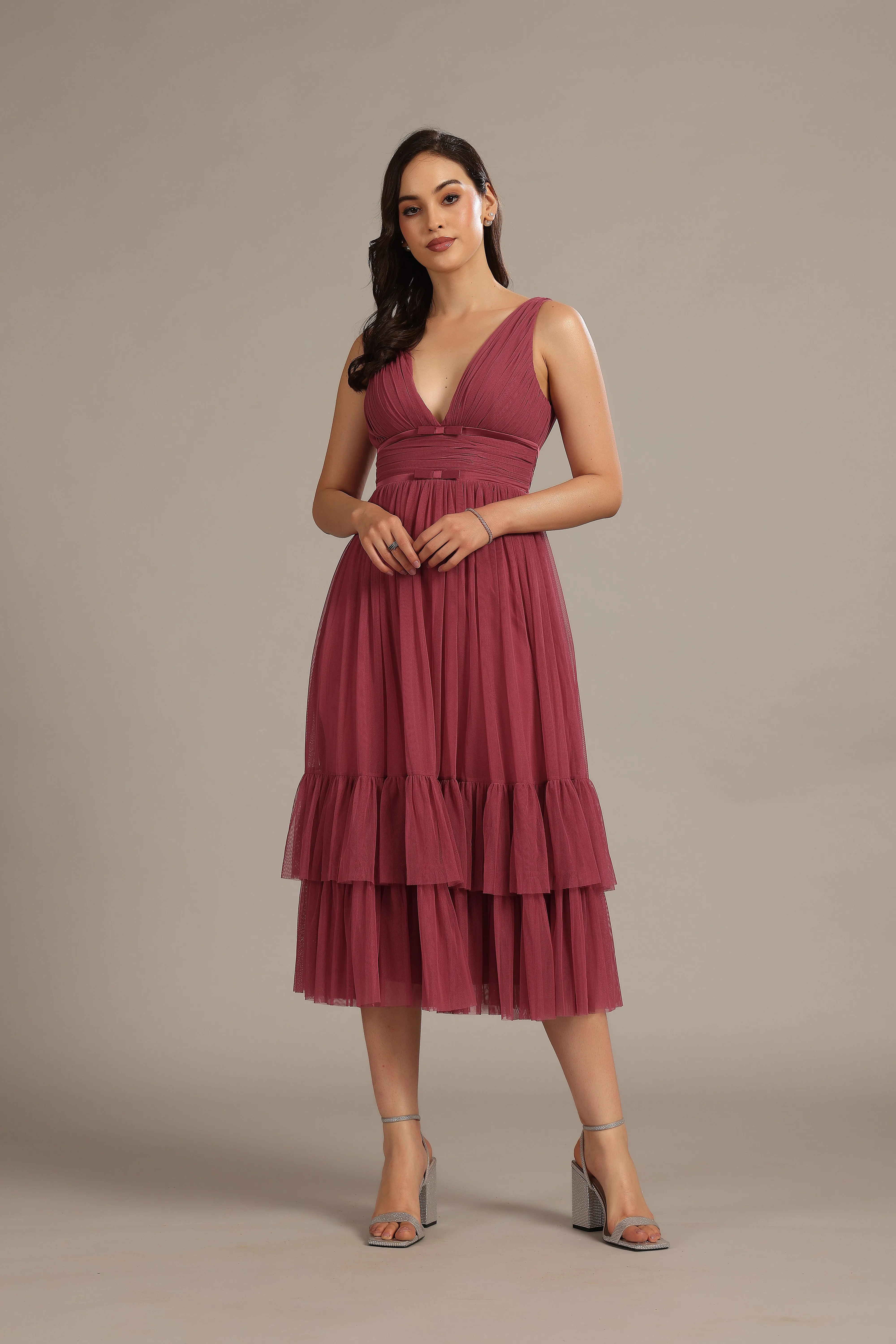 Nymeria Midi Dress in Orchid