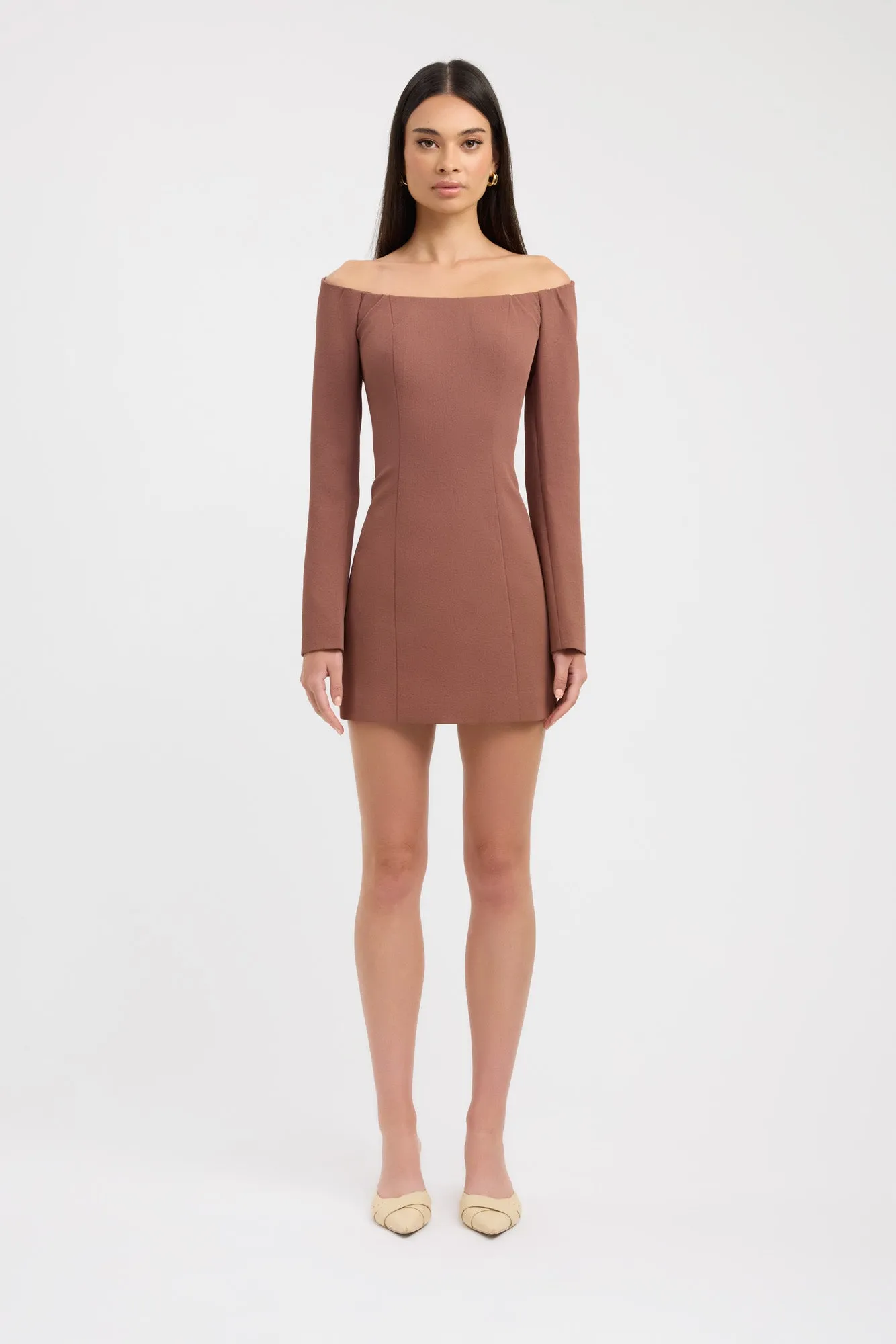 Oyster Long Sleeve Mini Dress