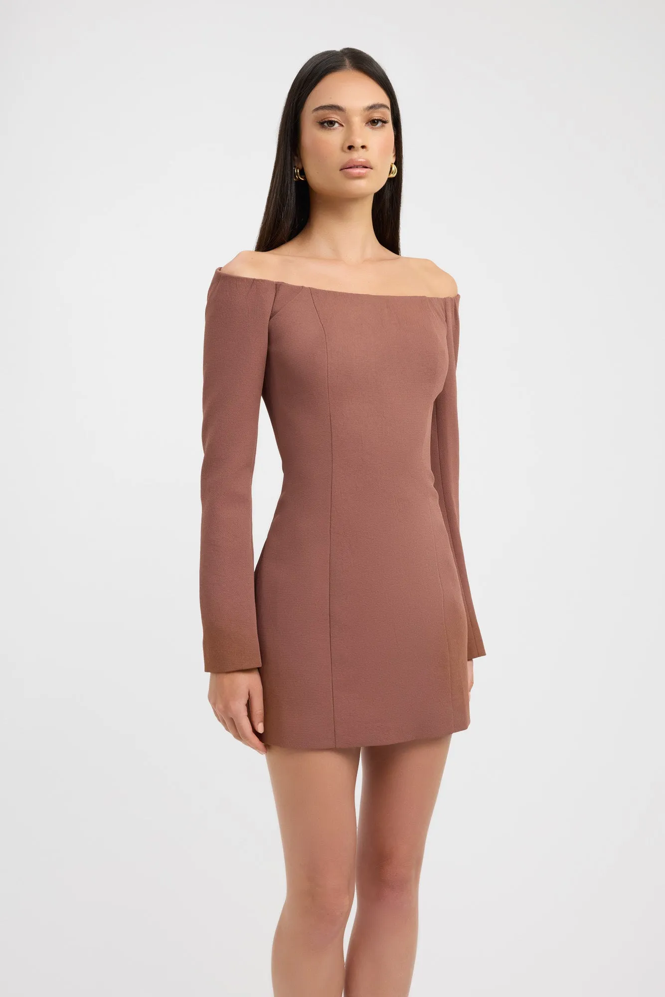 Oyster Long Sleeve Mini Dress