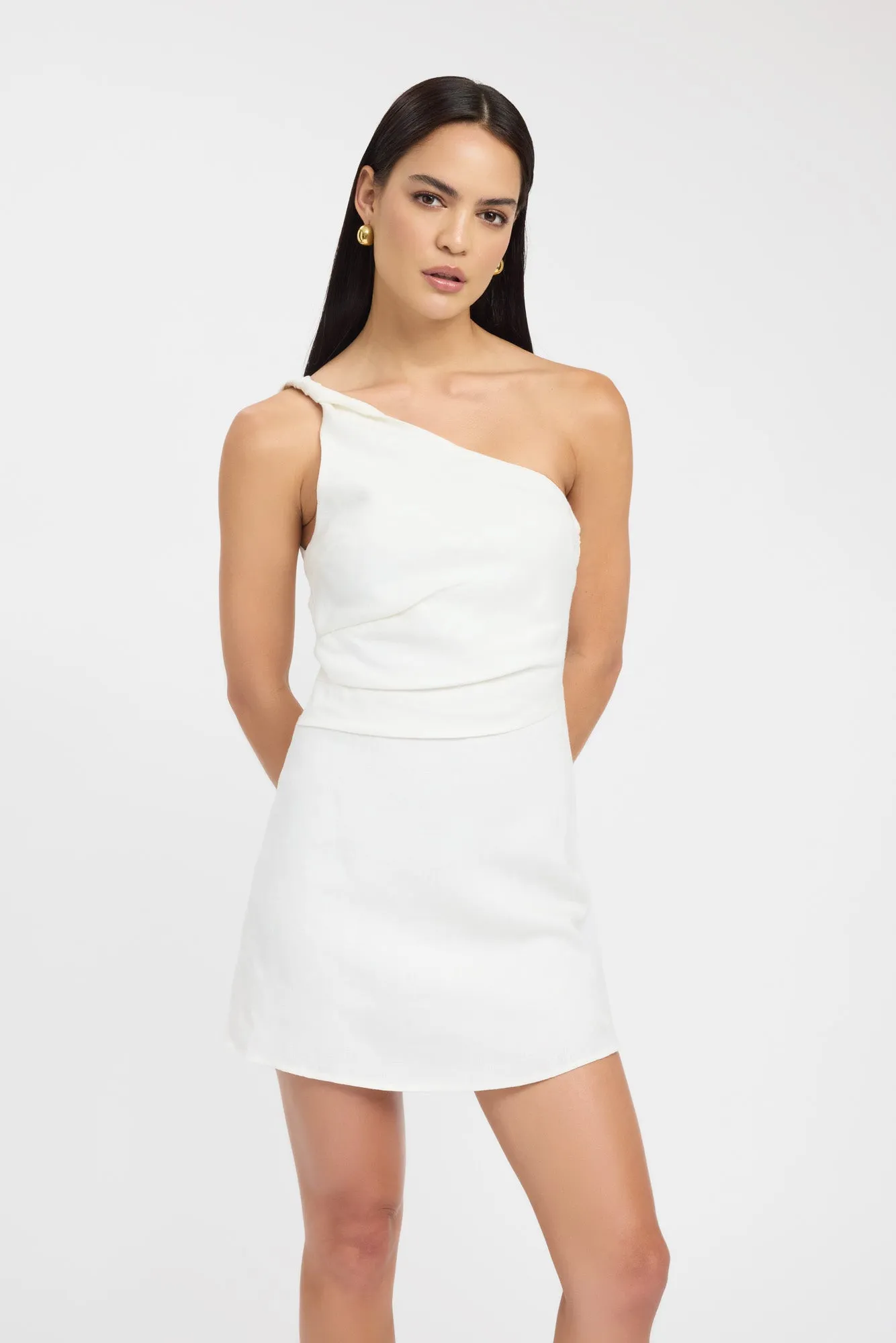 Palm Twist Mini Dress