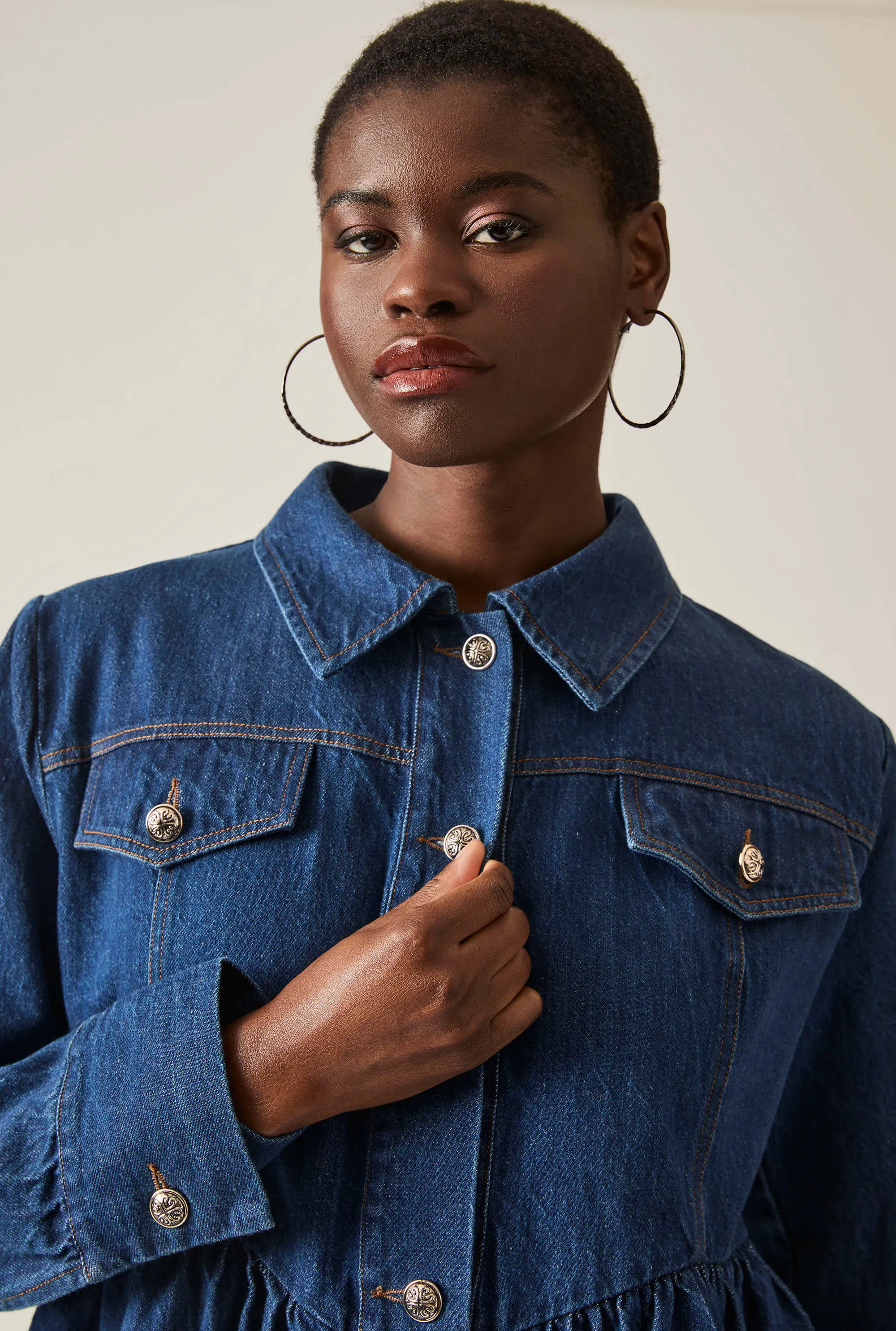 Peplum Denim Jacket