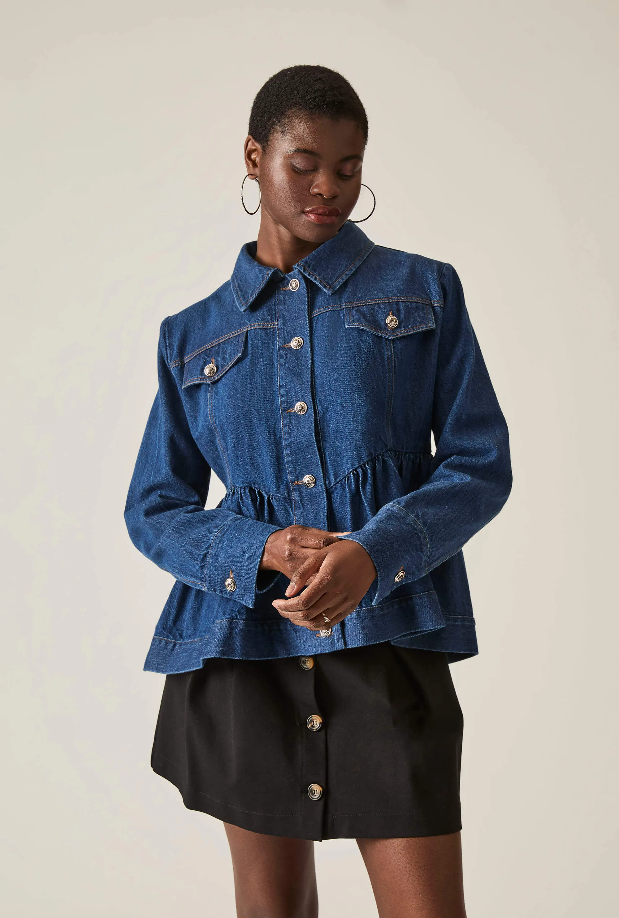 Peplum Denim Jacket