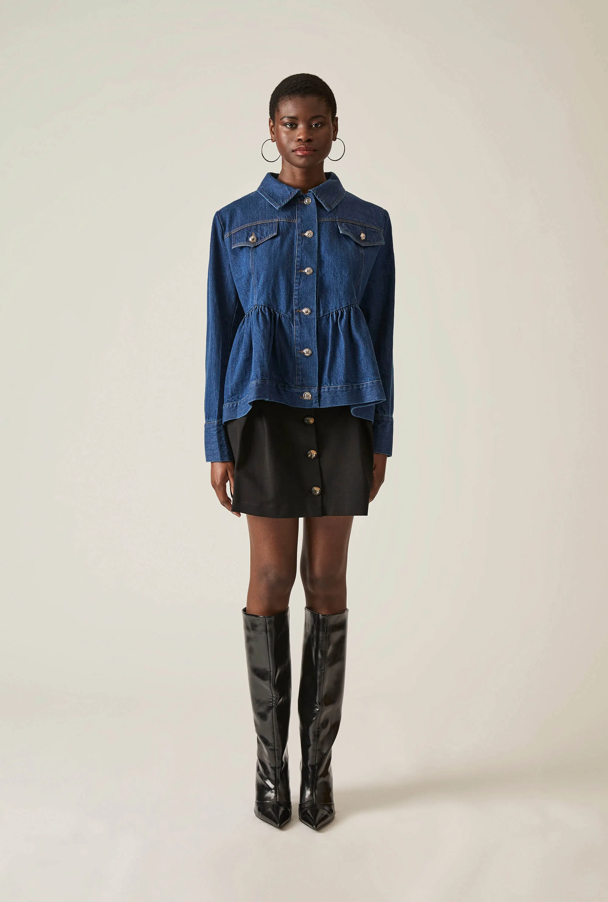 Peplum Denim Jacket