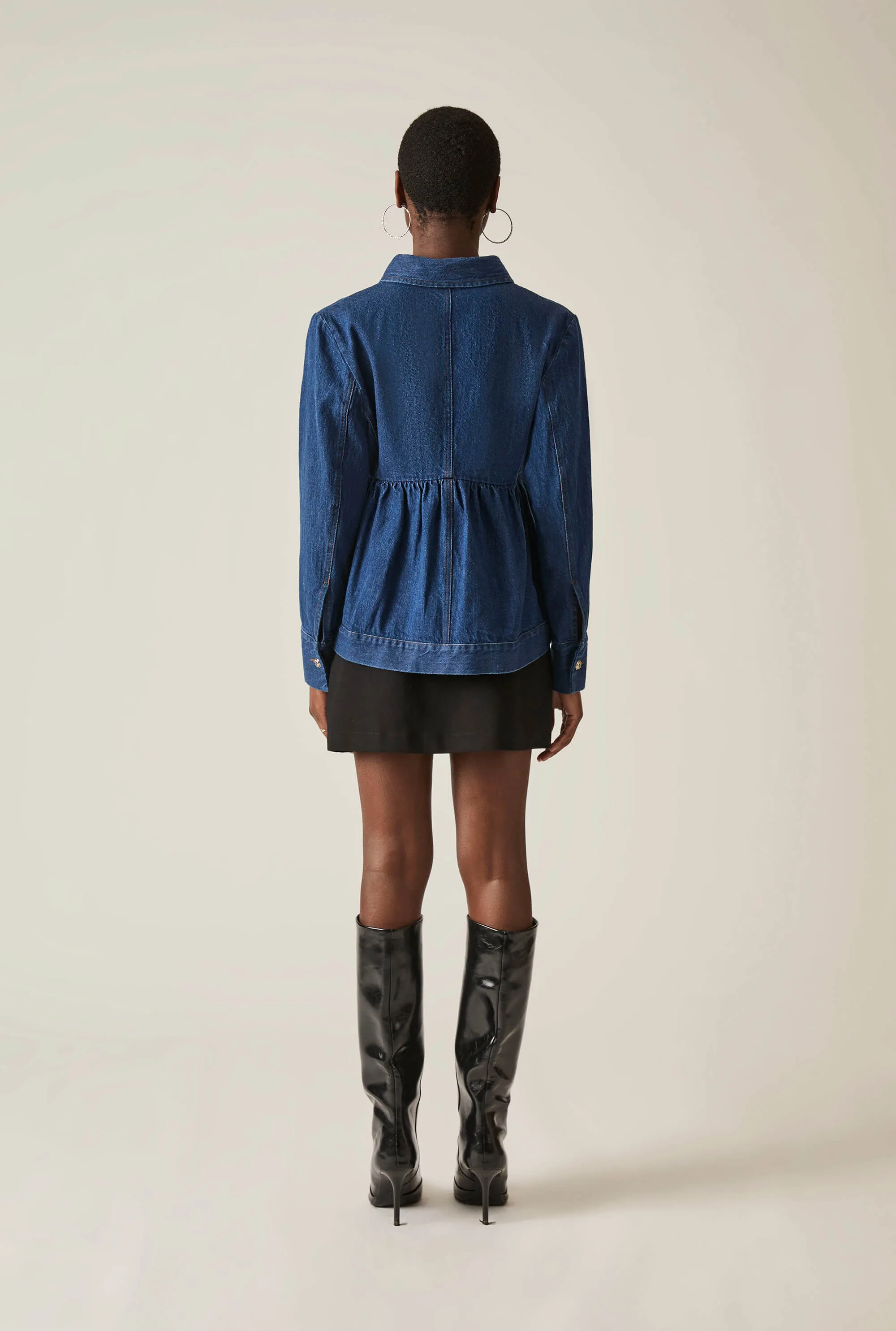 Peplum Denim Jacket