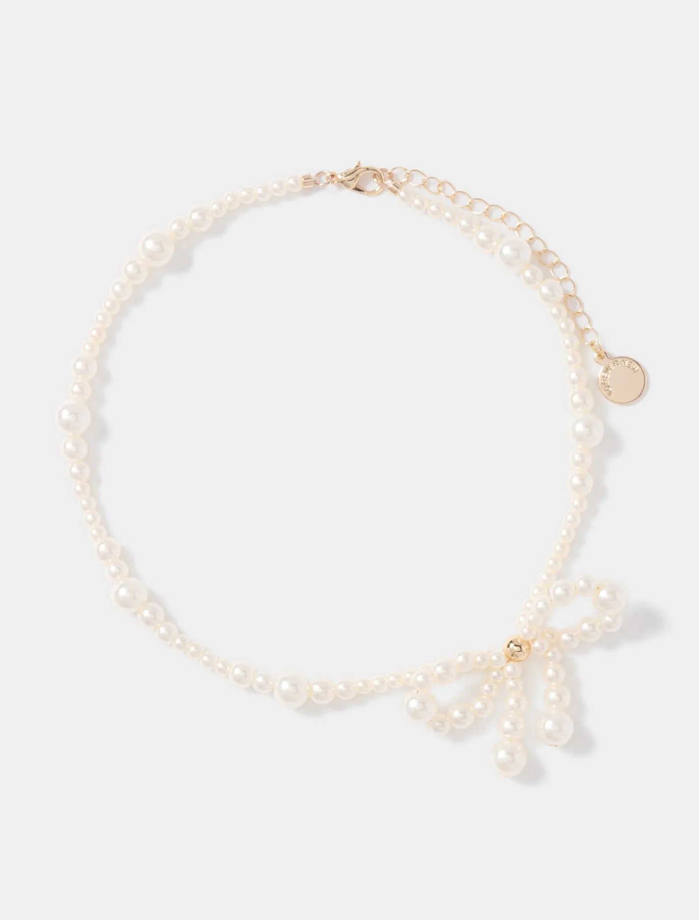 Philippa Pearl Bow Necklace